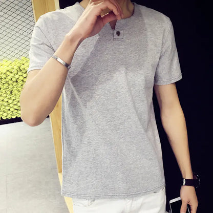 Cotton V-Neck Short Sleeve T-Shirt for Teens