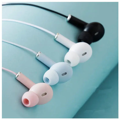 Macaron Color Wired Noise Reduction Earbuds with Mic