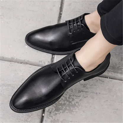 British Casual Shoes, Formal Leather Pointed Flats