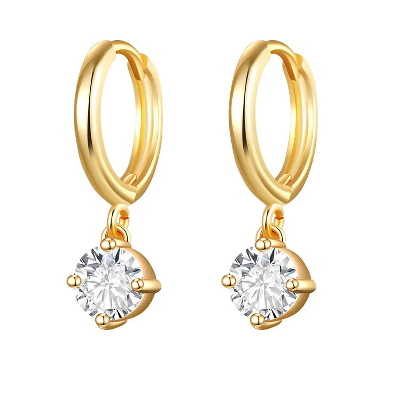 Diamond Heart Shaped Earrings