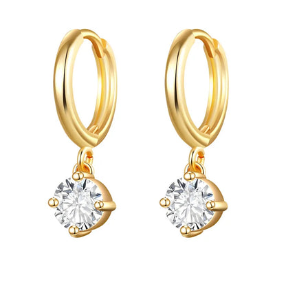 Diamond Heart Shaped Earrings