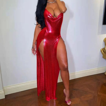 Halter Neck Irregular Dress for Women