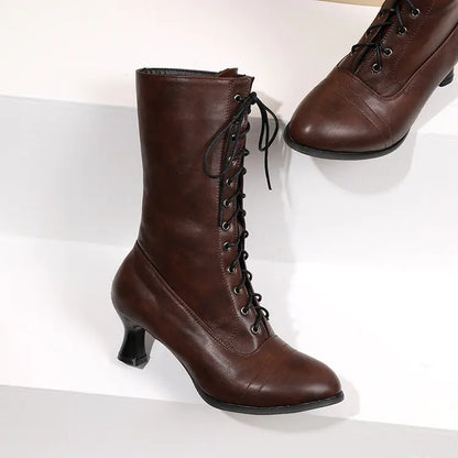Women's Fall Martin Boots - Korean Style Lace-Up Short Boots