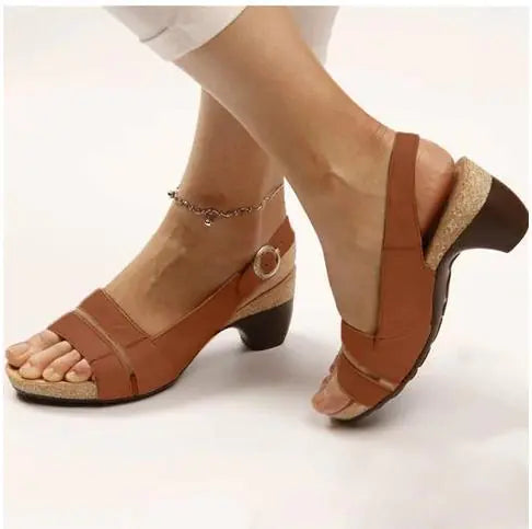 Women's Summer Thick Heel Platform Sandals - Trendy Attic Store01