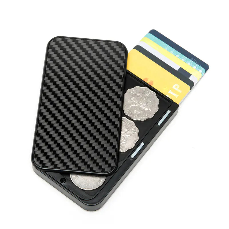 Carbon Fiber Pattern Anti-Theft Credit Card Holder