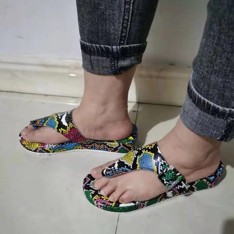 Women's Fashion Wedge Platform Flip Flops Sandals