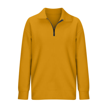 Plus Size Oversized Half Zip Pullover Sweatshirt