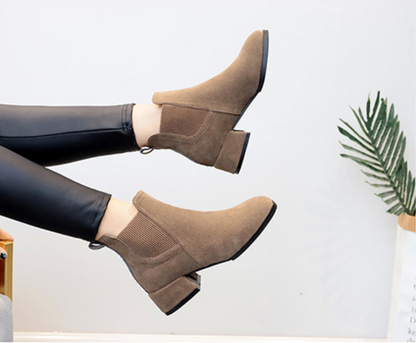 Chelsea Ankle Boots for Women - Fashionable Pointed Heels