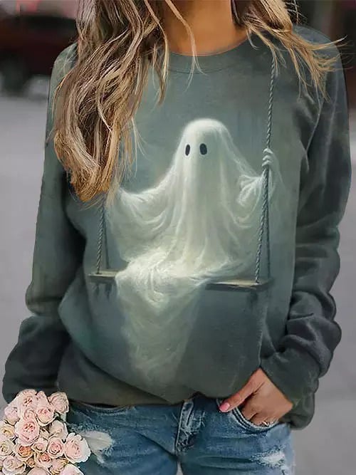 Korean Style Round Neck Loose Fit Sweater Top