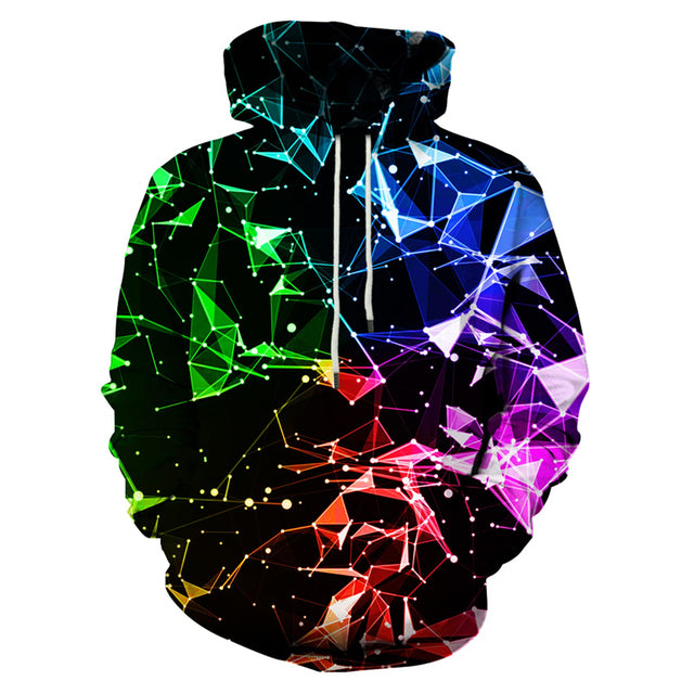 3D Snowflake Hoodie Pullover for Men and Women