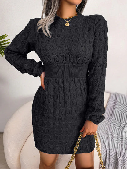 Autumn Winter Casual Knitted Dress for Women