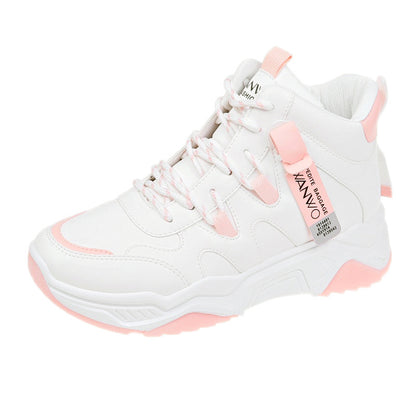 High-Top Sneakers for Women - White Athletic Shoes