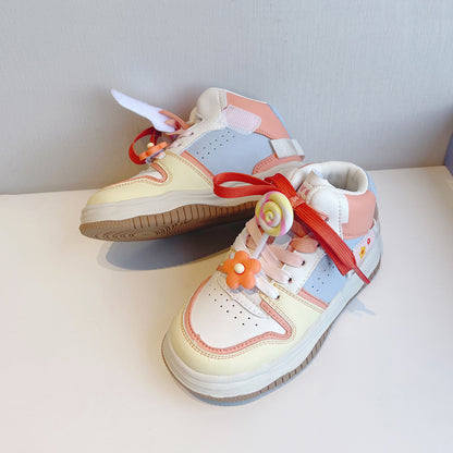 Color Matching Kids' Casual Board Shoes