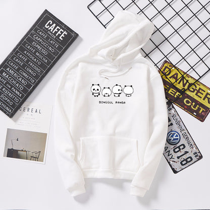 Hooded Padded Blouse Couple Pullover Fleece Sweater