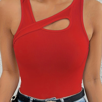 Style Women's Hollow-Out Sleeveless Tank Top