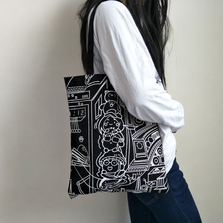 New Japanese Korean Style Canvas Bag for Women