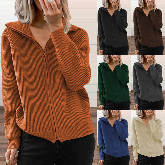 New Stripe Casual Loose Knitwear Coat for Women