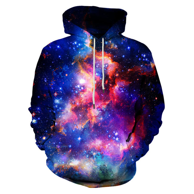 3D Snowflake Hoodie Pullover for Men and Women