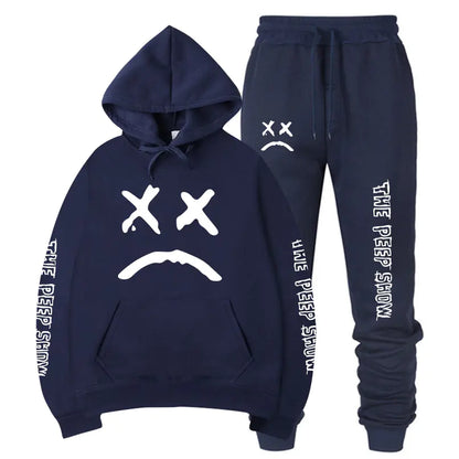 Fleece-Lined Hooded Sweatshirt and Pants Set