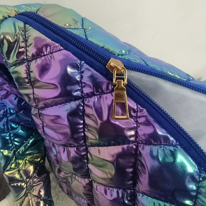 Large Space Print Cloud Pleated Women's Tote Bag