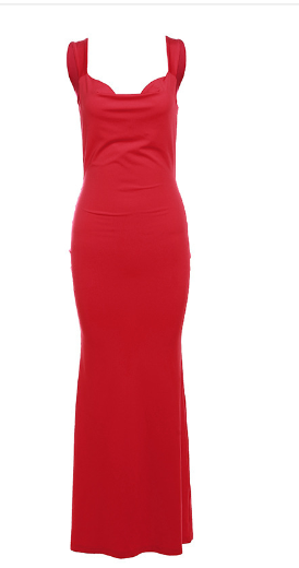 Plus Size Lace Trim Evening Dress