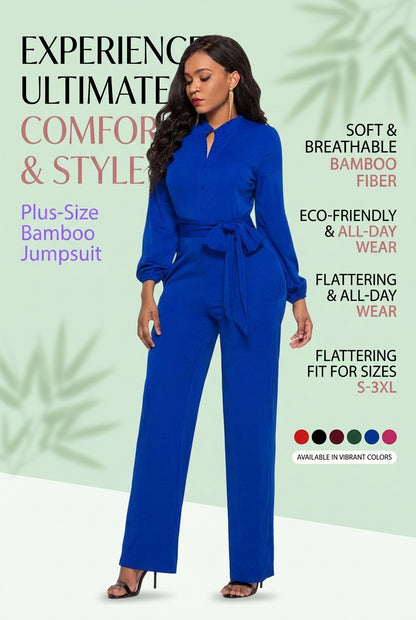 Plus Size Long Sleeve Jumpsuit for Women
