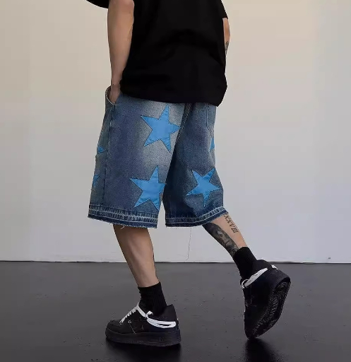 Vintage Star Patch  Jeans for Men