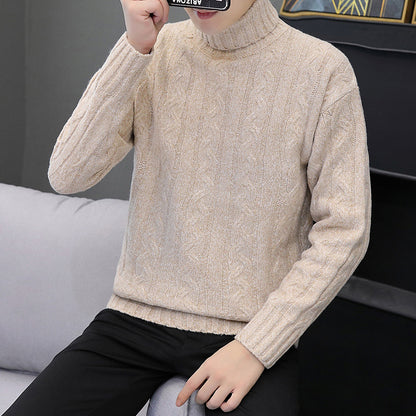 Men's Casual Loose High Neck Sweater Top