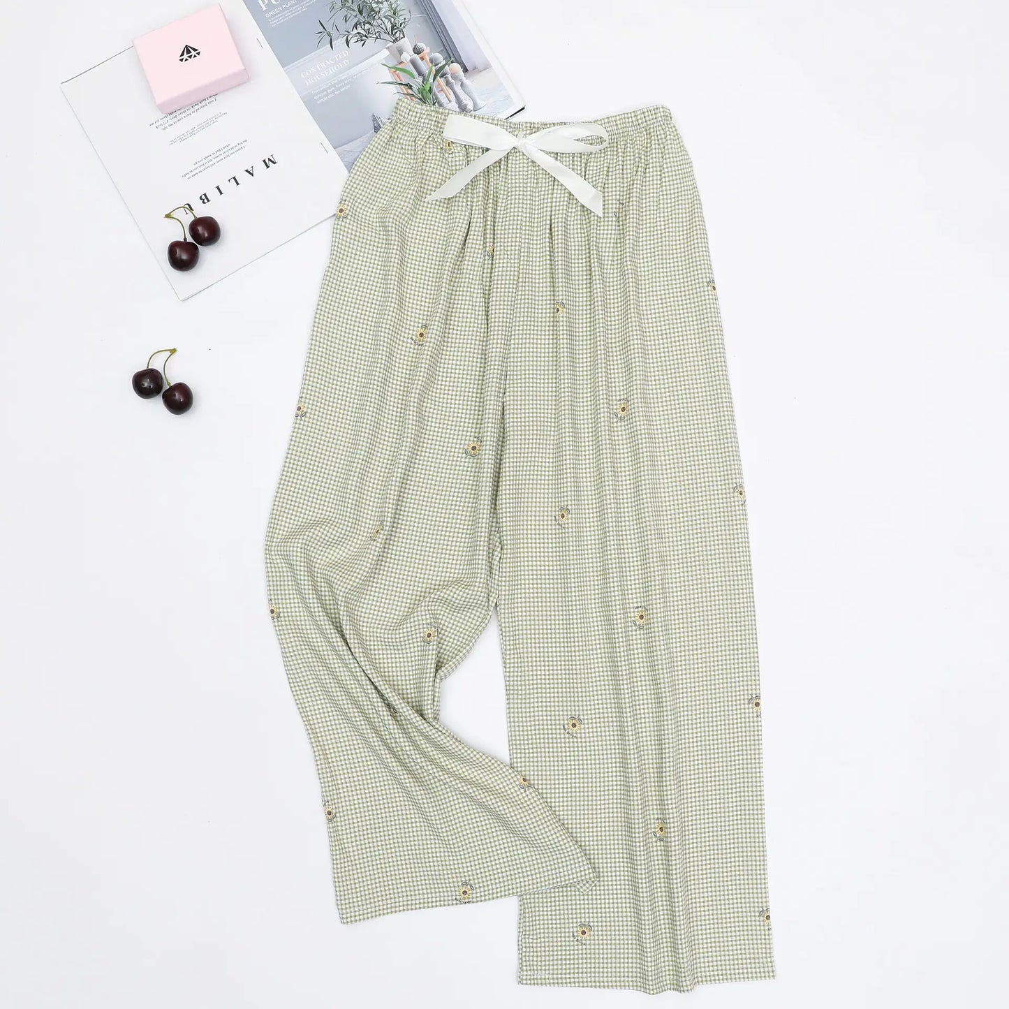 Cotton Sleep Pants - Loose Casual Printed - Trendy Attic Store01