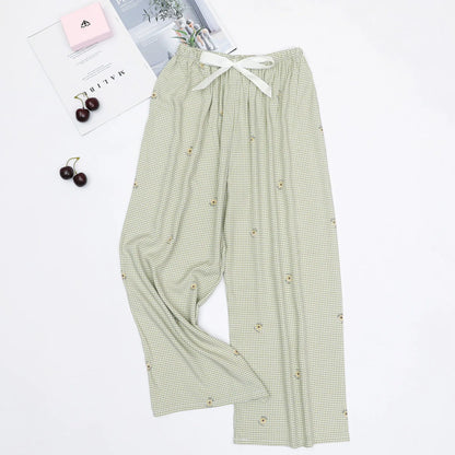 Cotton Sleep Pants - Loose Casual Printed - Trendy Attic Store01