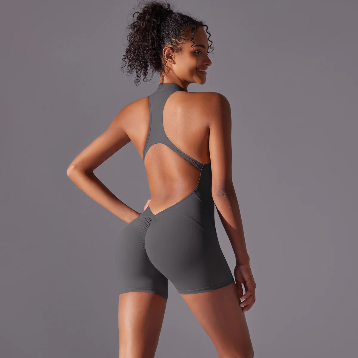 Backless Sports Jumpsuit
