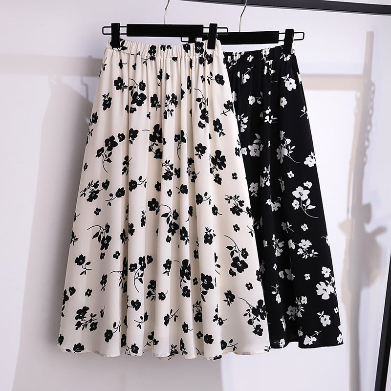Plus Size Women's Fashion Chiffon Skirt