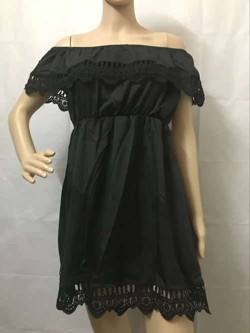 Off-the-Shoulder Lace Dress for Women