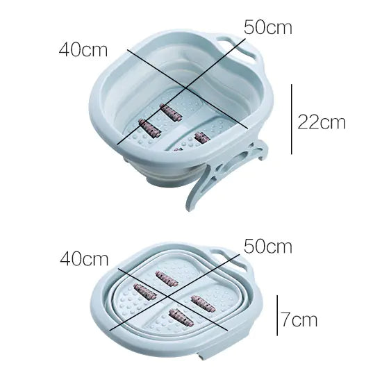 Folding Foot Soaking Basin with Massage Function