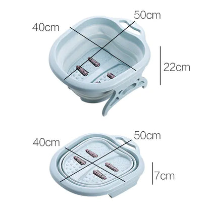 Folding Foot Soaking Basin with Massage Function
