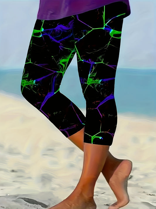 Plus Size Women's High-Waisted Leggings