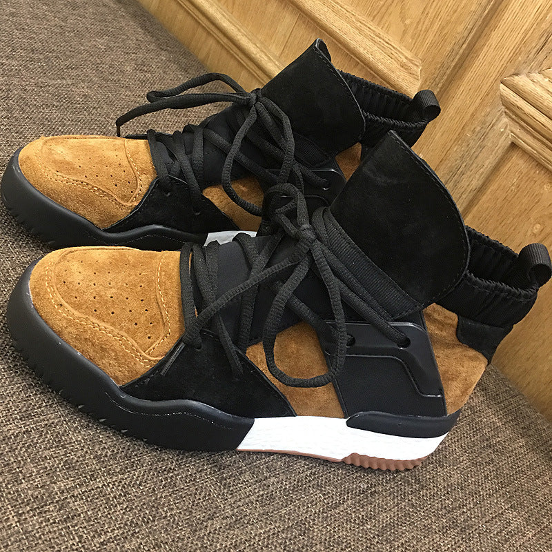 High-Top Leather Sports Casual Shoes for Women