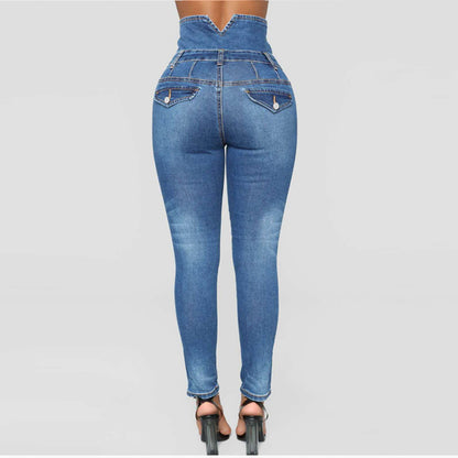 Plus Size Women's High Stretch Skinny Denim Pants