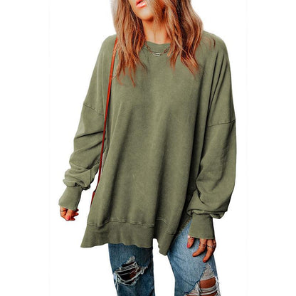 New Solid Color Loose Pullover Top for Women