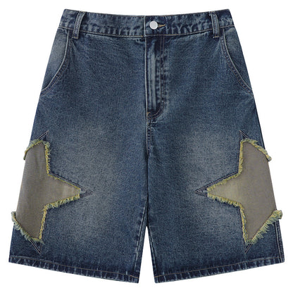 Vintage Star Patch  Jeans for Men