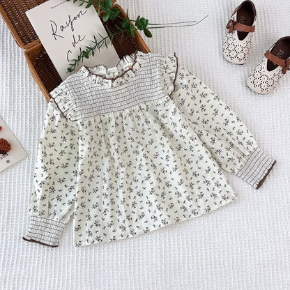 Sweet Cute Baby Girl  Long Sleeved Floral Shirt