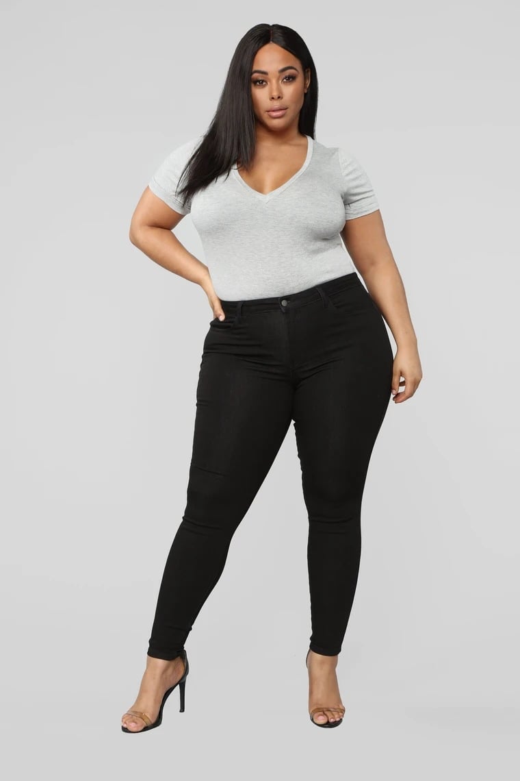 Plus Size High Elastic Denim Pencil Pants for Women