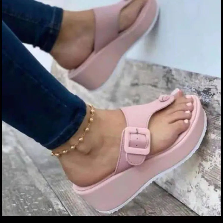 Women's Fashion Wedge Platform Flip Flops Sandals