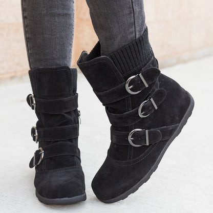 Winter New Cotton Shoes - Plus Size Suede Boots