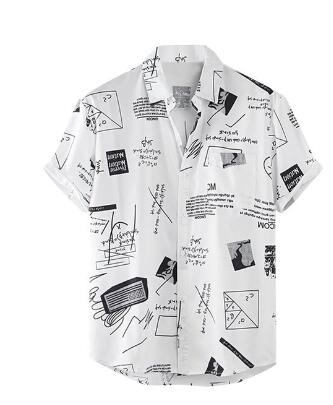 Men's Hawaiian Print Short Sleeve Shirt