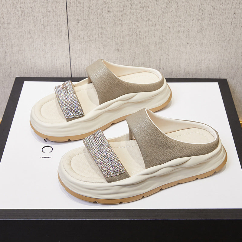 Women's Thick Sole High Platform Slide Sandals