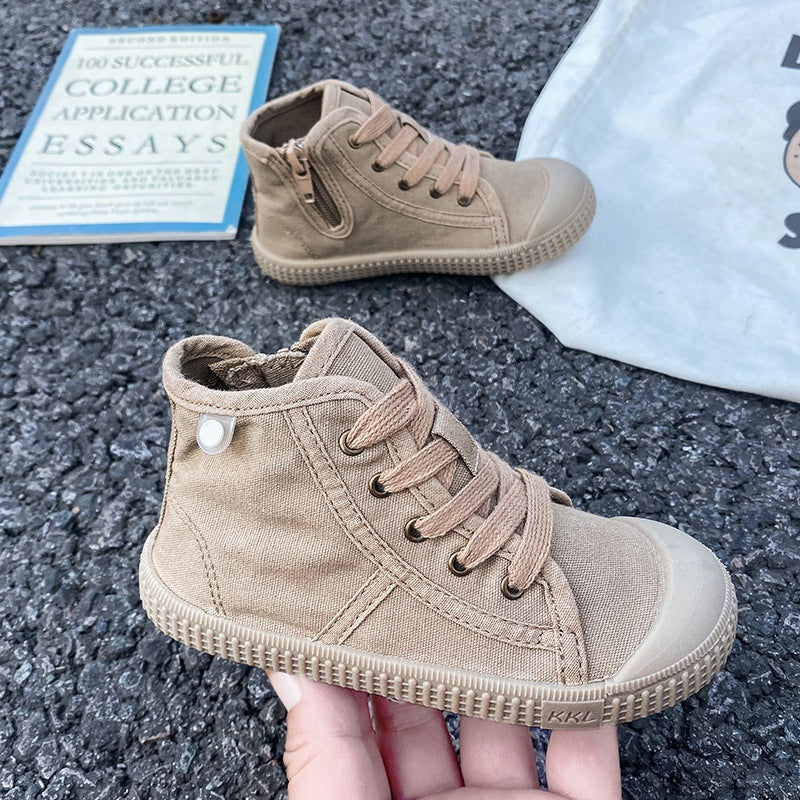 Autumn Winter Trendy High-Top Canvas Shoes for Boys