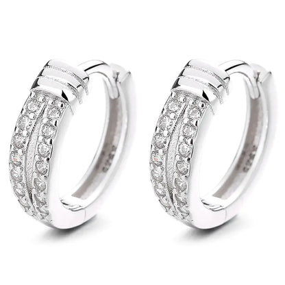925 Silver Knot Diamond Earrings - Stylish Unique Design