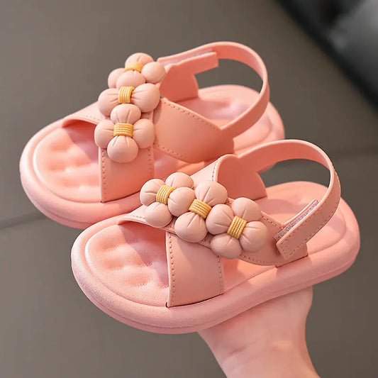 Girls' Summer Sandals - Soft Non-Slip Beach Shoes