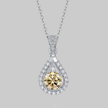 Drop-shaped Moissanite Necklace